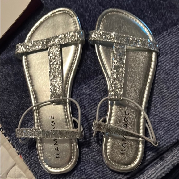 Rampage Silver Glitter Sandals - Picture 1 of 5